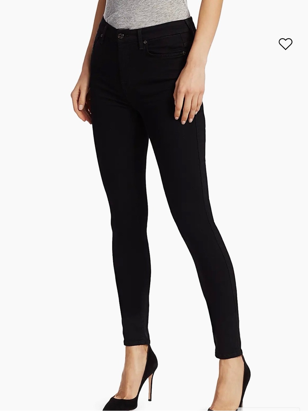 7 For All Mankind Black Skinny Jeans